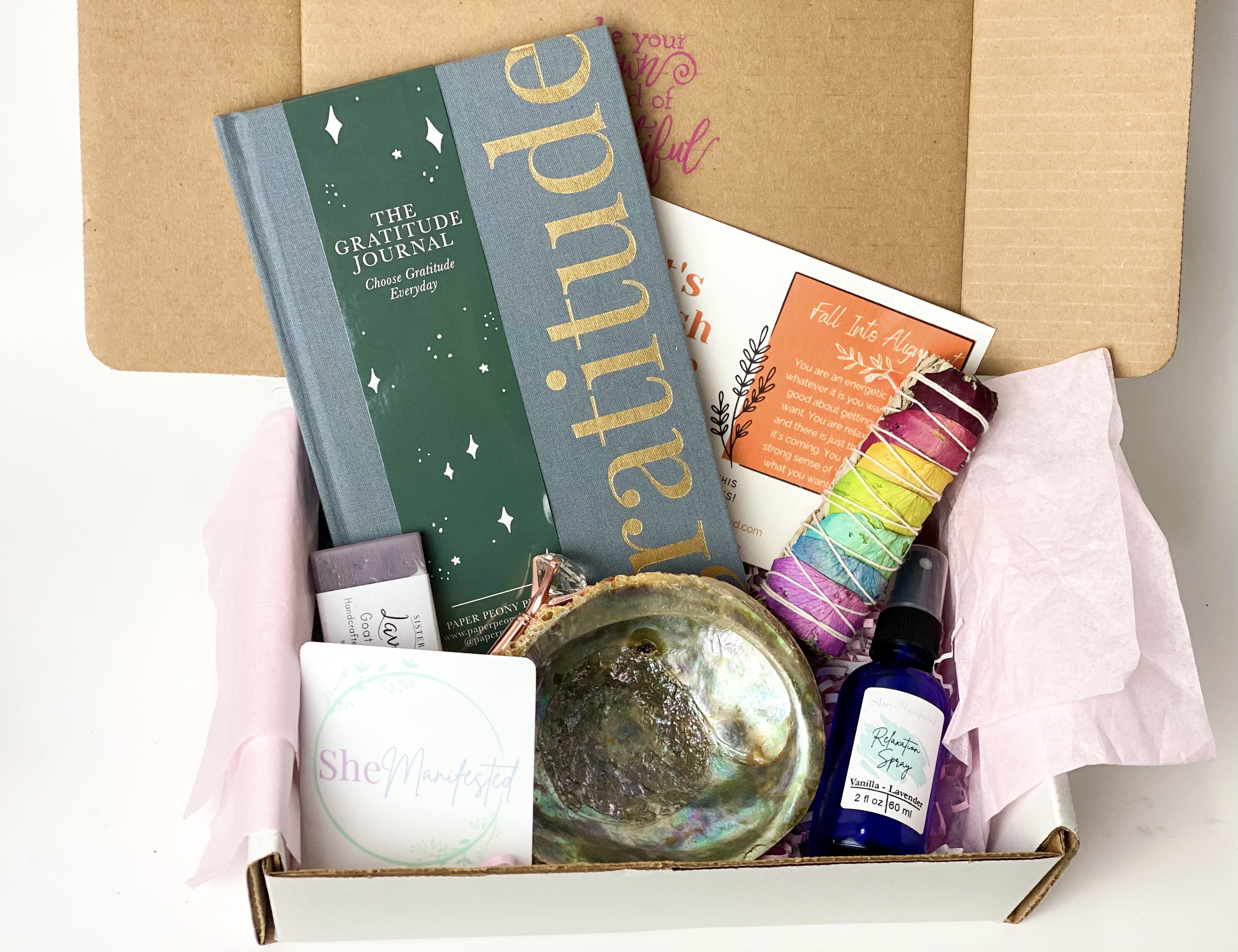 Elegant feminine lifestyle image representing She Manifested